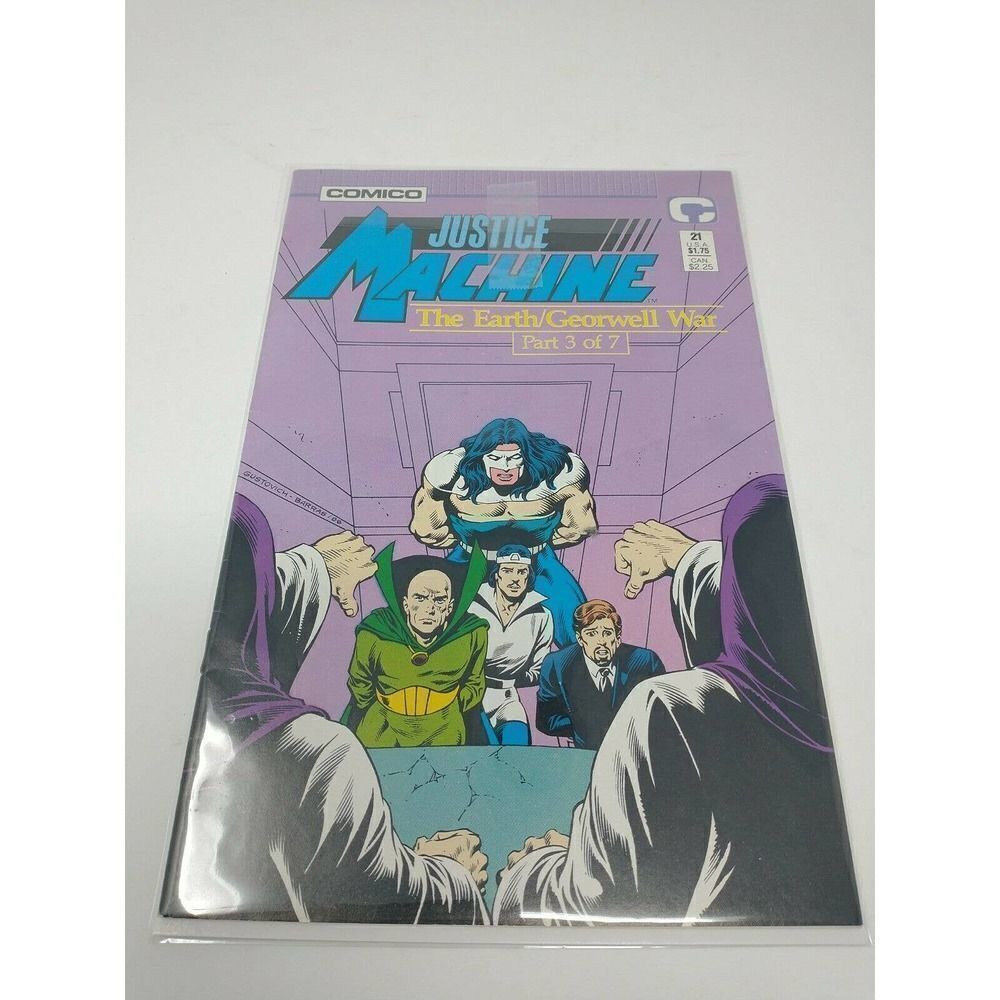 Justice Machine #21 by Comico Comics The Earth/Georwell War Part 3 of 7
